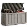 AKORD Kerti tároló láda vízálló polipropylen szürke 272 l UV-szűrővel