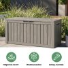 AKORD Kerti tároló láda vízálló polipropylen szürke 272 l UV-szűrővel