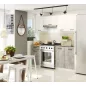 AKORD Oliwia 1.8 Konyhabútor Szett Fehér-Beton