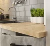 AKORD Oliwia 1.8m Konyhabútor Szett Vitrinnel Beton Szürke