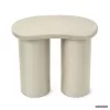 AKORD Furniture Factory Cube Dohányzóasztal MDF Krémszínű Dupla Hengeres Talppal