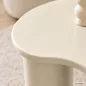   AKORD Furniture Factory Cube Dohányzóasztal MDF Krémszínű Dupla Hengeres Talppal