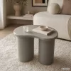 AKORD Furniture Factory Cube Dohányzóasztal MDF Szürke Dupla Hengeres Lábakkal