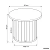 AKORD Furniture Factory NUBO Kerek Dohányzóasztal MDF Fekete Rovátkolt