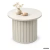 AKORD Furniture Factory NUBO Kerek Dohányzóasztal MDF Kasmír Rovátkolt