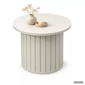   AKORD Furniture Factory NUBO Kerek Dohányzóasztal MDF Kasmír Rovátkolt