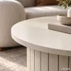 AKORD Furniture Factory NUBO Kerek Dohányzóasztal MDF Kasmír Rovátkolt