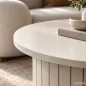   AKORD Furniture Factory NUBO Kerek Dohányzóasztal MDF Kasmír Rovátkolt