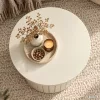 AKORD Furniture Factory NUBO Kerek Dohányzóasztal MDF Kasmír Rovátkolt