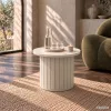 AKORD Furniture Factory NUBO Kerek Dohányzóasztal MDF Kasmír Rovátkolt