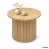 AKORD Furniture Factory NUBO Kerek Dohányzóasztal MDF Természetes Fa Ryflezett