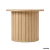 AKORD Furniture Factory NUBO Kerek Dohányzóasztal MDF Természetes Fa Ryflezett