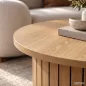   AKORD Furniture Factory NUBO Kerek Dohányzóasztal MDF Természetes Fa Ryflezett