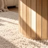 AKORD Furniture Factory NUBO Kerek Dohányzóasztal MDF Természetes Fa Ryflezett
