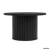 AKORD Furniture Factory NUBO Kerek Dohányzóasztal MDF Fekete Rovátkolt Alappal