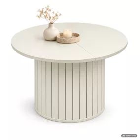   AKORD Furniture Factory NUBO Kerek Dohányzóasztal MDF Kasmír Rovátkolt Alappal