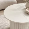 AKORD Furniture Factory NUBO Kerek Dohányzóasztal MDF Kasmír Rovátkolt Alappal