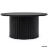 AKORD Furniture Factory NUBO Kerek Dohányzóasztal MDF Fekete Rejtett Tárolóval