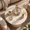 AKORD Furniture Factory NUBO Kerek Dohányzóasztal MDF Kasmír Rejtett Tárolóval