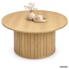 AKORD Furniture Factory NUBO Kerek Dohányzóasztal MDF Természetes Fa Rejtett Tárolóval