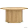 AKORD Furniture Factory NUBO Kerek Dohányzóasztal MDF Természetes Fa Rejtett Tárolóval