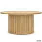   AKORD Furniture Factory NUBO Kerek Dohányzóasztal MDF Természetes Fa Rejtett Tárolóval