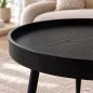   AKORD Furniture Factory Picco Dohányzóasztal MDF Fekete Kerek Loft