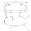 AKORD Furniture Factory RIVA Loft Dohányzóasztal MDF Fekete Kerek Polccal