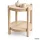 AKORD Furniture Factory Terra Kerek Dohányzóasztal MDF Természetes Fa Alsó Polccal