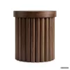 AKORD Furniture Factory TINO Kerek Dohányzóasztal MDF Dió Bordázott Alap