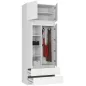   AKORD CLP Magasított Ruhásszekrény 90 Laminált Fehér Matt