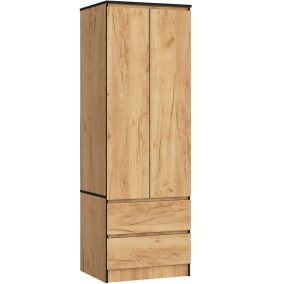 AKORD Star S60 Kétajtós Ruhásszekrény Craft Tölgy