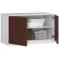 AKORD CLP Szekrény Rátét Laminált Fehér-Wenge 90cm