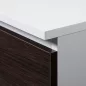 AKORD CLP Szekrény Rátét Laminált Fehér-Wenge 90cm