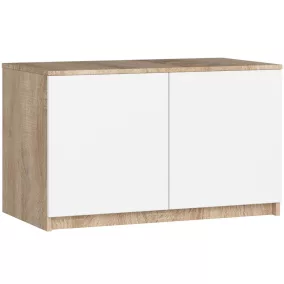 AKORD CLP Szekrényfelső Sonoma Tölgy Fehér 2 Ajtós