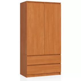 AKORD CLP Kétajtós Ruhásszekrény Éger Laminált 90cm