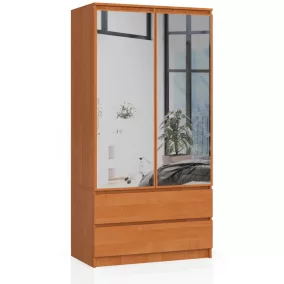   AKORD CLP Tükrös Ruhásszekrény Éger 90 2-ajtós 2-fiókos