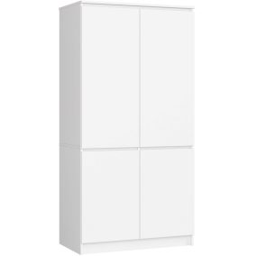 AKORD CLP 4-ajtós Matt Fehér Ruhásszekrény