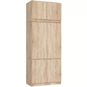   AKORD CLP S90 Szafa Nadstawką 6 Ajtós Laminált Forgácslap Sonoma Tölgy