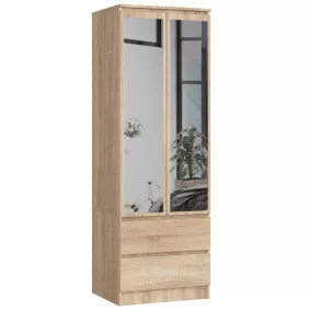 AKORD Star Tükrös Ruhásszekrény Sonoma Tölgy 60cm