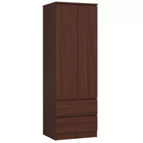 AKORD Star S60 Ruhásszekrény Wenge 2 Ajtós 2 Fiókos