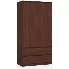 AKORD CLP Kétajtós Ruhásszekrény Laminált Wenge 90cm
