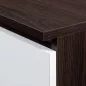   AKORD CLP Magasított Ruhásszekrény 90 Laminált Wenge-Fehér 2 Ajtós 2 Fiókos