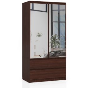 AKORD CLP S90 Tükrös Ruhásszekrény Wenge