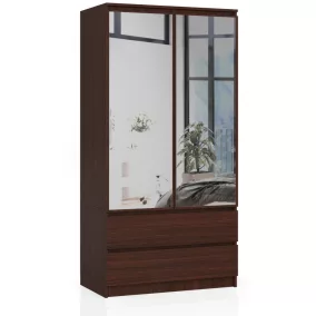 AKORD CLP S90 Tükrös Ruhásszekrény Wenge