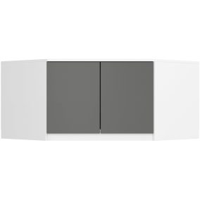 AKORD CLP S100 Szekrény Rátét Laminált Fehér-Szürke