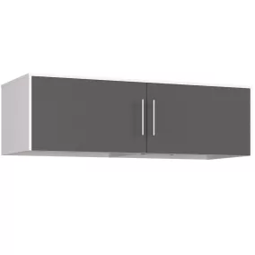   AKORD CLP Szekrény Rátét Laminált Fehér-Szürke Kétajtós