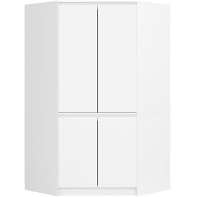 AKORD CLP S100 Sarok Ruhásszekrény Fehér Matt 4 Ajtós