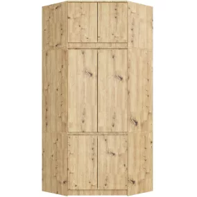   AKORD CLP Sarok Ruhásszekrény Felső Szekrénnyel Artisan Tölgy