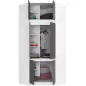  AKORD CLP Sarok Ruhásszekrény Felső Szekrénnyel Fehér Szürke 235cm